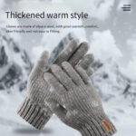 Gants pour écran tactile iWarm (ST0016) en laine d'alpaga, taille 22 cm   - Grey – Image 6