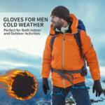 Gants pour écran tactile Techsuit (ST0015) en laine d'alpaga, taille 21 cm   - Light Gray – Image 3