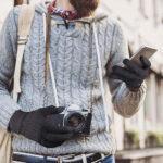 Gants pour écran tactile Techsuit (ST0015) en laine d'alpaga, taille 21 cm   - Black – Image 3