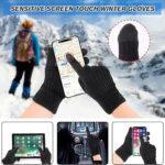 Gants pour écran tactile Techsuit (ST0015) en laine d'alpaga, taille 21 cm   - Black – Image 2