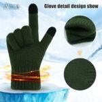 Gants pour écran tactile Techsuit (ST0012) en laine d'alpaga, taille 22 cm   - Coffee – Image 4