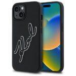 Coque Karl Lagerfeld 3D Design pour iPhone 15 - Rubber Signature