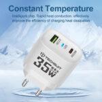 Chargeur secteur Techsuit (CHPD174) GaN, USB QC3.0, Type-C PD35W   - White – Image 5