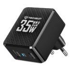 Chargeur mural Techsuit Tiny Series (CHPD173) GaN, USB, Type-C, Charge rapide, PD35W   - Black – Image 2