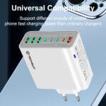 Chargeur secteur Techsuit (CHPD224) 4 x USB, 4 X Type-C, Charge rapide, 65W   - Black – Image 5