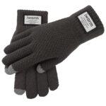 Gants pour écran tactile iWarm (ST0007) en laine de qualité supérieure   - Gray – Image 2