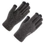 Gants pour écran tactile iWarm (ST0005) double couche en velours/acrylique, taille 21 cm   - Gray