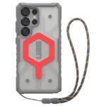 Coque UAG Pathfinder Clear MagSafe pour Samsung Galaxy S25 Ultra - Active Lava Lanyard