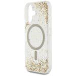 Coque Guess Liquid Glitter Flower MagSafe pour iPhone 16 - Gold – Image 3