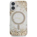 Coque Guess Liquid Glitter Flower MagSafe pour iPhone 16 - Gold – Image 5