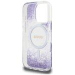 Coque Guess Liquid Glitter Flower MagSafe pour iPhone 16 Pro - Purple – Image 2