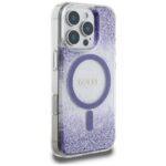 Coque Guess Liquid Glitter Flower MagSafe pour iPhone 16 Pro - Purple – Image 5