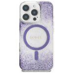 Coque Guess Liquid Glitter Flower MagSafe pour iPhone 16 Pro - Purple – Image 6