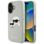 Coque Karl Lagerfeld 3D Design pour iPhone 16 - Beige Rubber Karl&Choupette