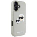 Coque Karl Lagerfeld 3D Design pour iPhone 16 - Beige Rubber Karl&Choupette – Image 3