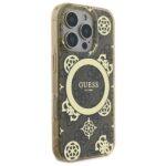 Coque Guess IML Peony On 4G Background MagSafe pour iPhone 16 Pro - Brown – Image 2