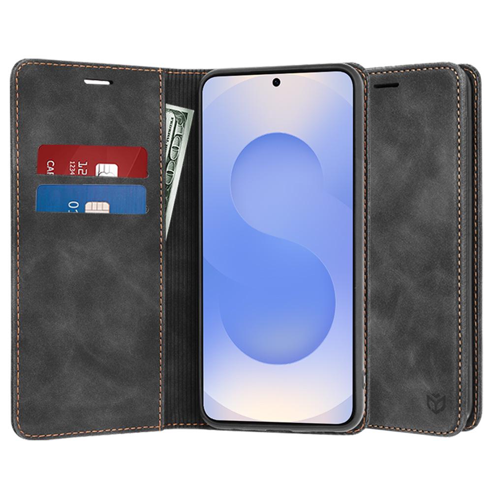 1987573 Étui portefeuille Techsuit Confy Cover pour Samsung Galaxy S25 - Black – Image 1