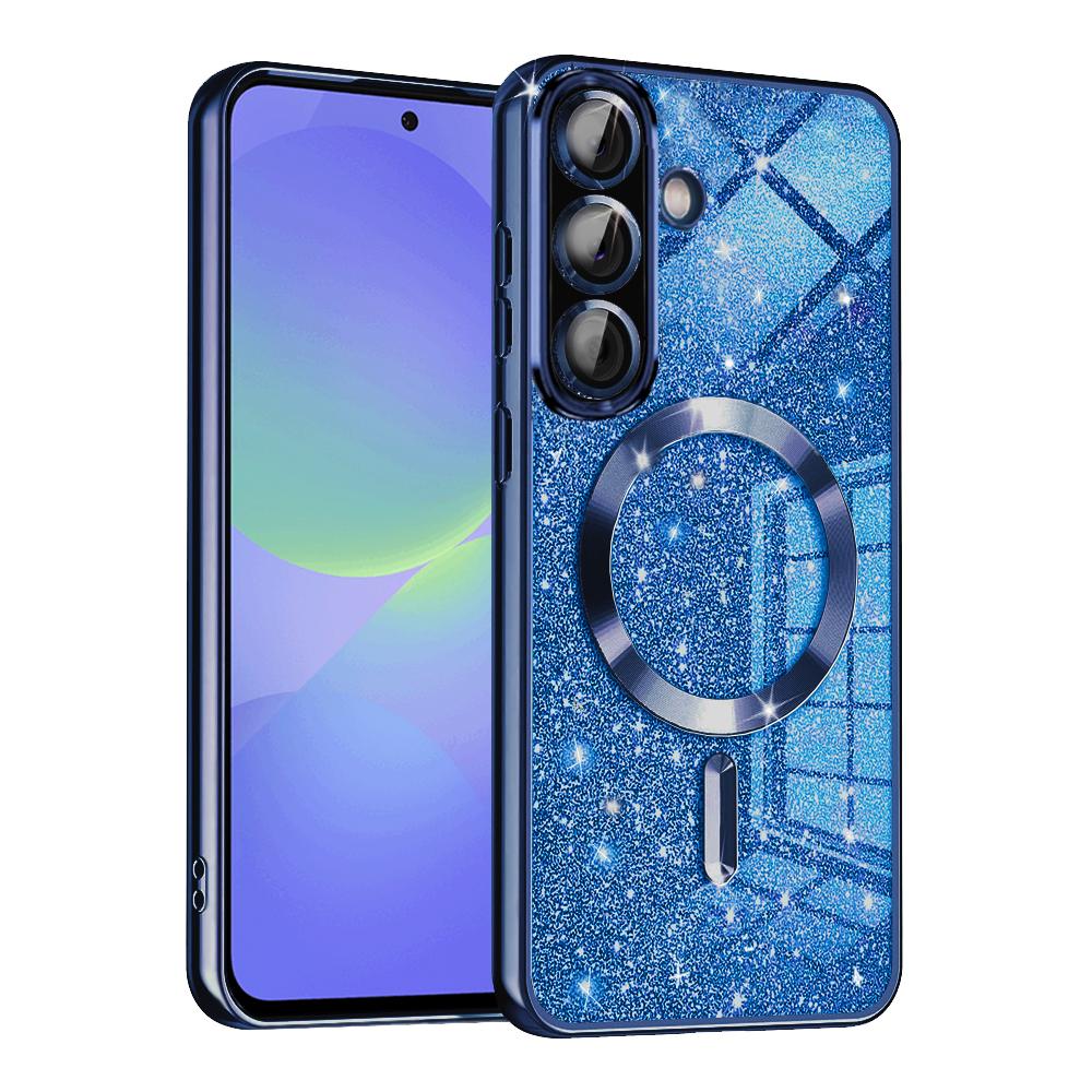 2061937 Coque Techsuit Luxury Glitter MagSafe pour Samsung Galaxy A36 / A56 - Deep Blue – Image 1