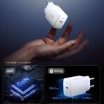 Chargeur mural Spigen Essential (EE201EU) Type-C, GaN, Charge rapide, PD20W, Quantum Boost   - White – Image 3