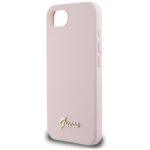 Coque Guess Silicone Script Metal Logo pour iPhone 16e - Pink – Image 5