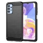 Coque Techsuit Carbon Silicone pour Samsung Galaxy A23 4G / A23 5G - Black