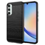 Coque Techsuit Carbon Silicone pour Samsung Galaxy A34 - Black