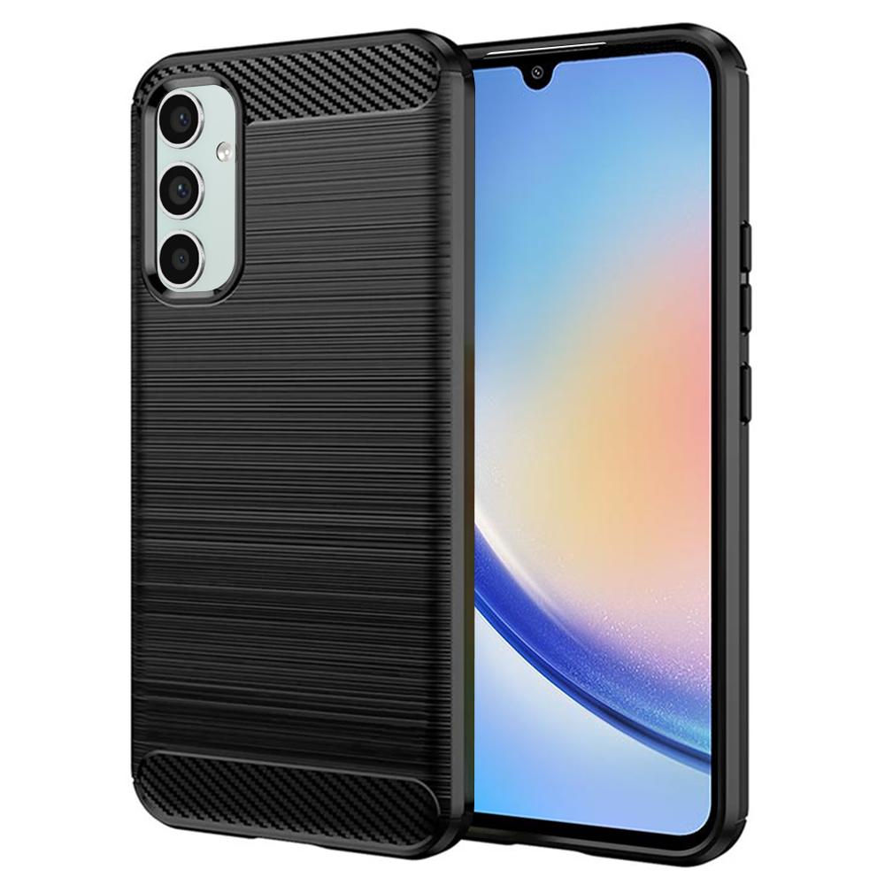 2099965 Coque Techsuit Carbon Silicone pour Samsung Galaxy A34 - Black – Image 1