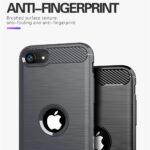 Coque Techsuit Carbon Silicone pour iPhone SE 2 (2020) / iPhone SE 3 (2022) - Black – Image 2