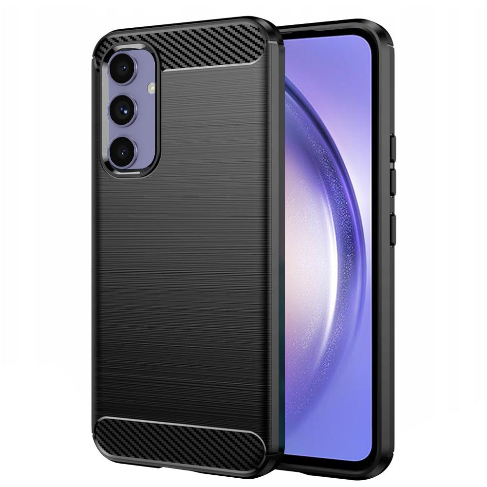 2130223 Coque Techsuit Carbon Silicone pour Samsung Galaxy A54 - Black – Image 1