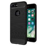 Coque Techsuit Carbon Silicone pour iPhone 7 Plus - Black