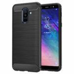 Coque Techsuit Carbon Silicone pour Samsung Galaxy A6 Plus 2018 - Black