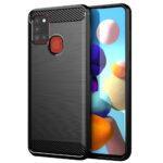 Coque Techsuit Carbon Silicone pour Samsung Galaxy A21s - Black