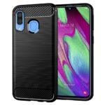 Coque Techsuit Carbon Silicone pour Samsung Galaxy A40 - Black