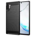 Coque Techsuit Carbon Silicone pour Samsung Galaxy Note 10 Plus 4G / Note 10 Plus 5G - Black