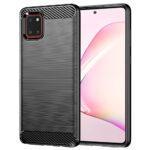 Coque Techsuit Carbon Silicone pour Samsung Galaxy Note 10 Lite - Black