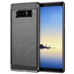 Coque Techsuit Carbon Silicone pour Samsung Galaxy Note 8 - Black