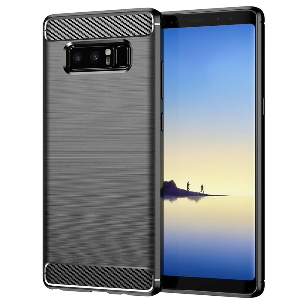 2145703 Coque Techsuit Carbon Silicone pour Samsung Galaxy Note 8 - Black – Image 1