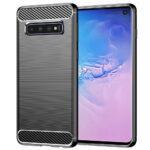 Coque Techsuit Carbon Silicone pour Samsung Galaxy S10 - Black
