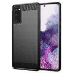 Coque Techsuit Carbon Silicone pour Samsung Galaxy S20 - Black