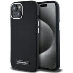 Coque Karl Lagerfeld Leather MagSafe pour iPhone 15 - FW Metal Plate