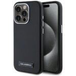 Coque Karl Lagerfeld Leather MagSafe pour iPhone 15 Pro - FW Metal Plate