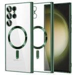 Coque Techsuit Luxury Crystal MagSafe pour Samsung Galaxy S23 Ultra - Deep Green