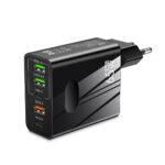 Chargeur secteur Techsuit PentaXPower (CHC1) 3x USB, 2x Type-C PD 25W, 65W, GaN, Charge rapide   - Black – Image 2
