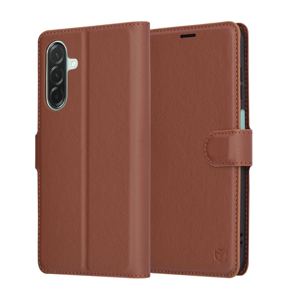 2192497 Étui portefeuille Techsuit Leather Folio pour Samsung Galaxy A26 - Brown – Image 1