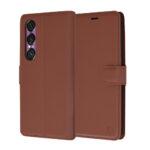 Étui portefeuille Techsuit Leather Folio pour Sony Xperia 1 VI - Brown