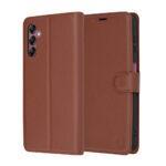 Étui portefeuille Techsuit Leather Folio pour Samsung Galaxy A14 4G / A14 5G - Brown