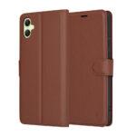 Étui portefeuille Techsuit Leather Folio pour Samsung Galaxy A05 - Brown