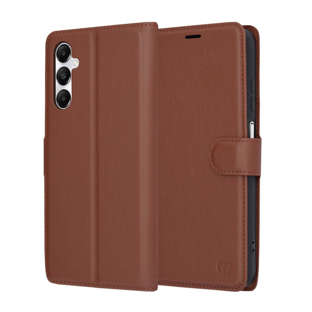 2221849 Étui portefeuille Techsuit Leather Folio pour Samsung Galaxy A05s - Brown – Image 1