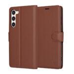 Étui portefeuille Techsuit Leather Folio pour Samsung Galaxy S23 Plus - Brown