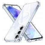 Coque Techsuit Shockproof Clear Silicone MagSafe pour Samsung Galaxy A55 - Clear